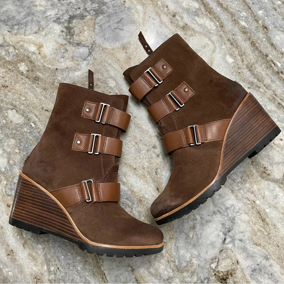 SOREL After Hours Suede Bootie with Buckles Women's 10.5 - Picture 3 of 13